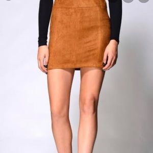 Suede brown/tan skirt